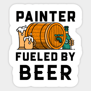 Funny Painter Beer lover design Sticker